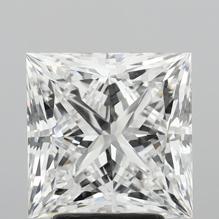 4.02 Carat Princess Shaped, Ideal Cut, E Color, VVS2 Clarity, IGI Certified Lab Grown Diamond