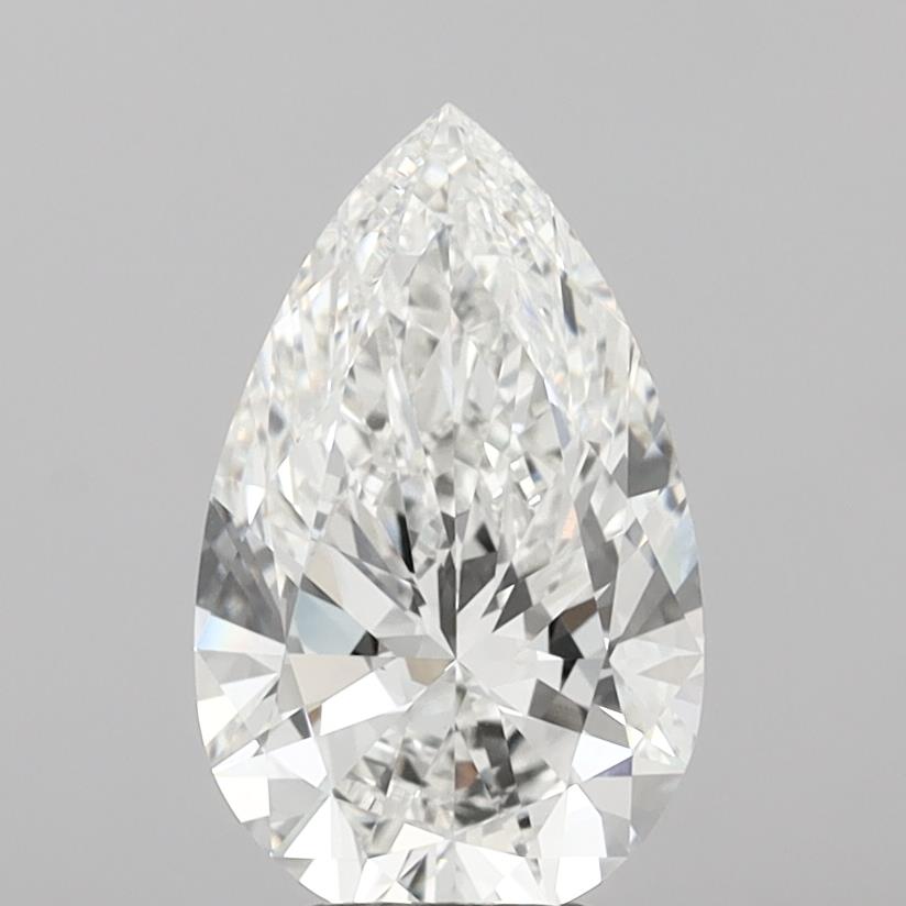 5.05 Carat Pear Shaped, Ideal Cut, F Color, VVS1 Clarity, IGI Certified Lab Grown Diamond
