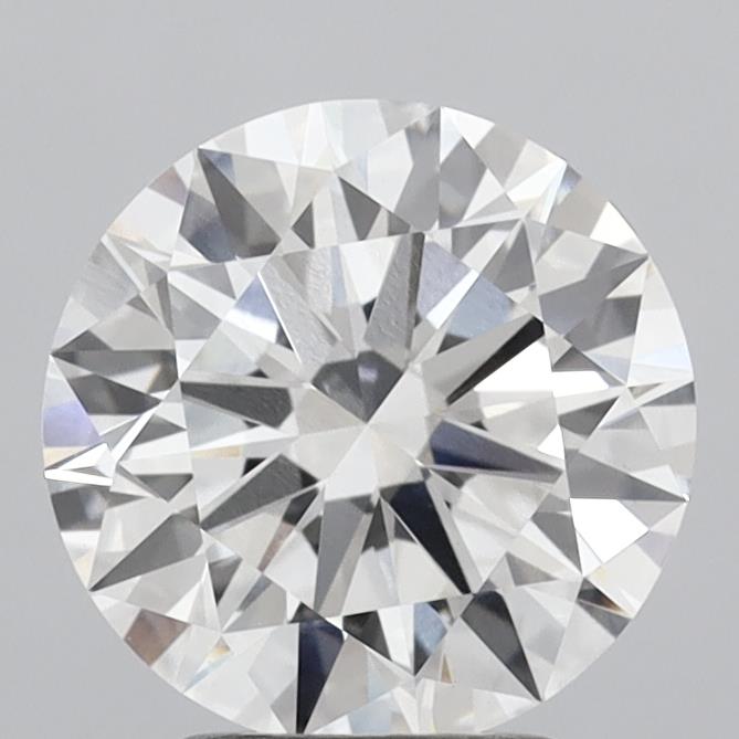 3.04 Carat Round Shaped, Ideal Cut, F Color, VVS2 Clarity, IGI Certified Lab Grown Diamond
