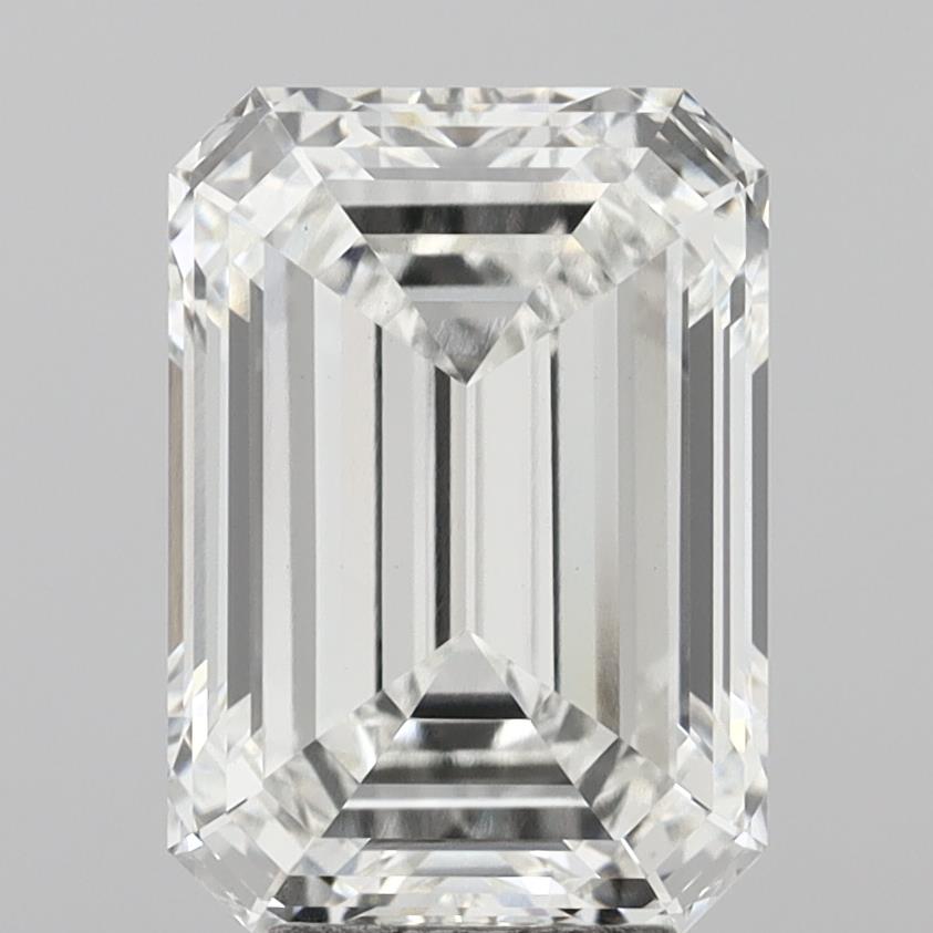 6.07 Carat Emerald Shaped, Excellent Cut, E Color, VVS2 Clarity, IGI Certified Lab Grown Diamond