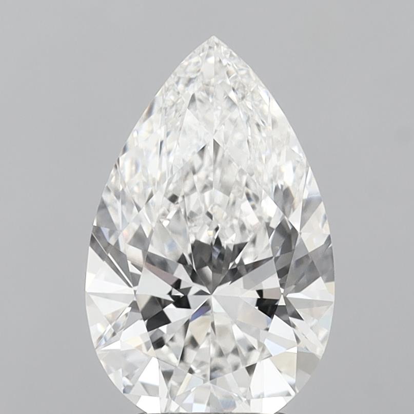 3.06 Carat Pear Shaped, Ideal Cut, E Color, VVS2 Clarity, IGI Certified Lab Grown Diamond