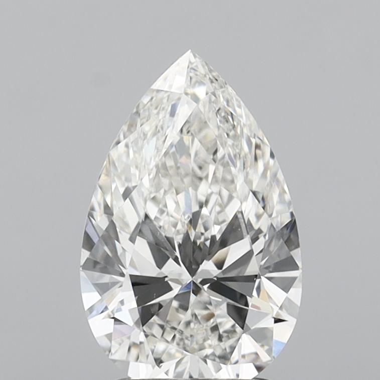 2.00 Carat Pear Shaped, Ideal Cut, F Color, VVS2 Clarity, IGI Certified Lab Grown Diamond