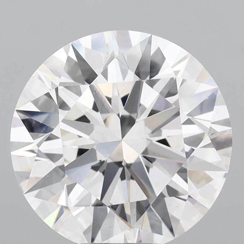 6.03 Carat Round Shaped, Ideal Cut, F Color, VVS2 Clarity, IGI Certified Lab Grown Diamond