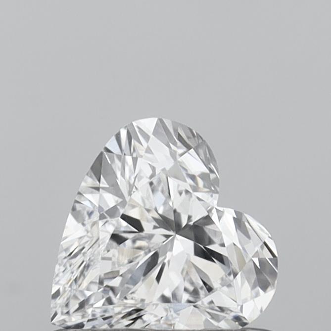 0.54 Carat Heart Shaped, Very Good Cut, D Color, VVS2 Clarity, IGI Certified Lab Grown Diamond