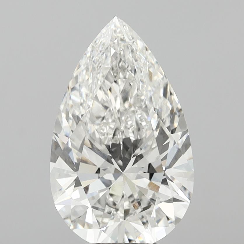 6.08 Carat Pear Shaped, Ideal Cut, G Color, VVS2 Clarity, IGI Certified Lab Grown Diamond