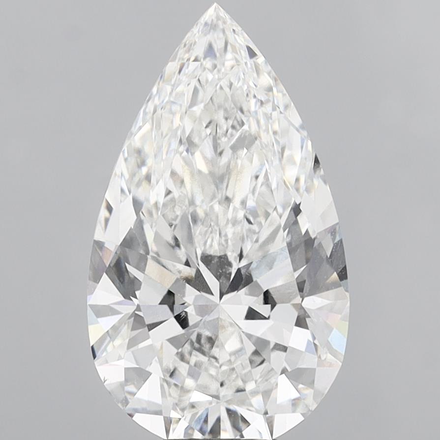 8.05 Carat Pear Shaped, Ideal Cut, E Color, VVS1 Clarity, IGI Certified Lab Grown Diamond