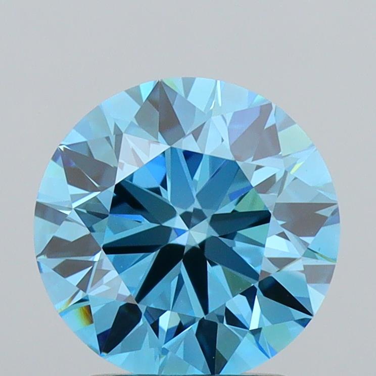 2.14 Carat Round Shaped, Ideal Cut, VS1 Clarity, IGI Certified Lab Grown Diamond