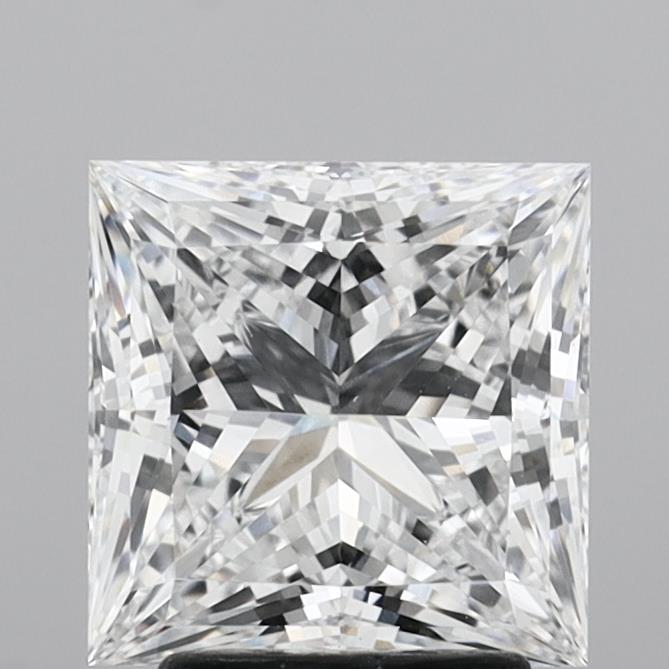 2.96 Carat Princess Shaped, Excellent Cut, D Color, VVS2 Clarity, IGI Certified Lab Grown Diamond