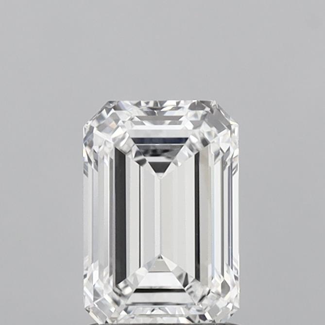 1.42 Carat Emerald Shaped, Ideal Cut, D Color, VVS2 Clarity, IGI Certified Lab Grown Diamond