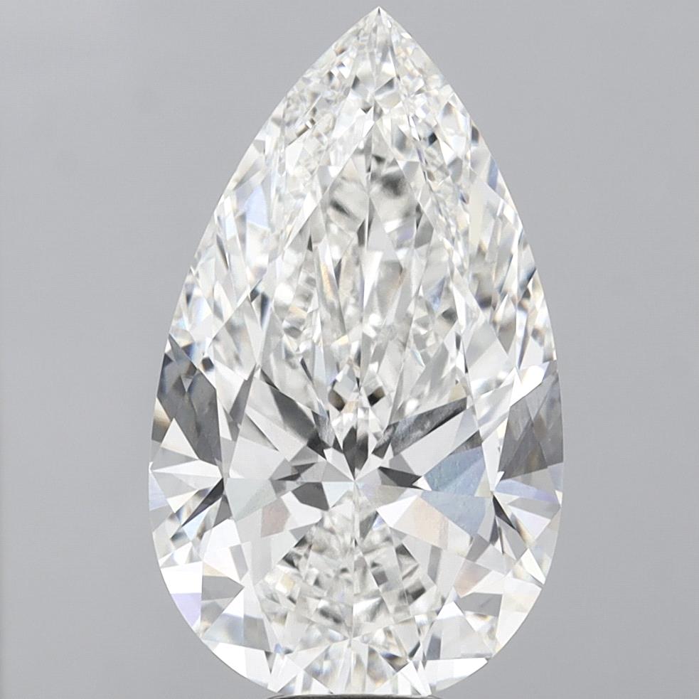 10.50 Carat Pear Shaped, Ideal Cut, F Color, VVS2 Clarity, IGI Certified Lab Grown Diamond