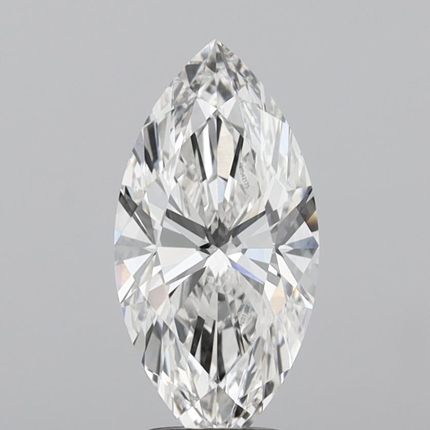 3.03 Carat Marquise Shaped, Ideal Cut, F Color, VVS2 Clarity, IGI Certified Lab Grown Diamond