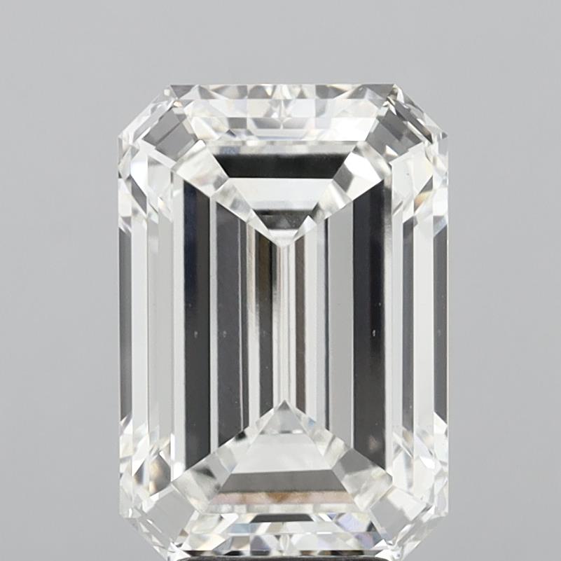 6.56 Carat Emerald Shaped, Ideal Cut, F Color, VS1 Clarity, IGI Certified Lab Grown Diamond