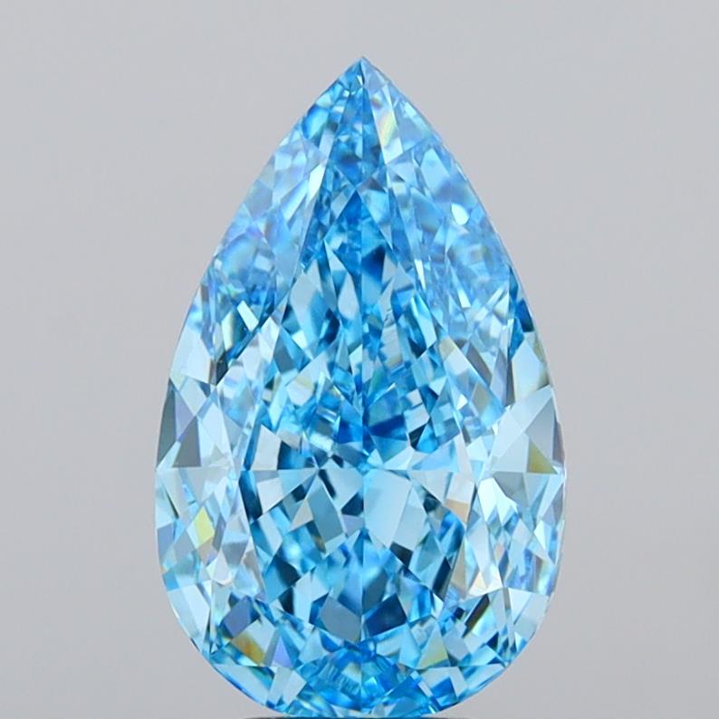 6.10 Carat Pear Shaped, Ideal Cut, VVS2 Clarity, IGI Certified Lab Grown Diamond