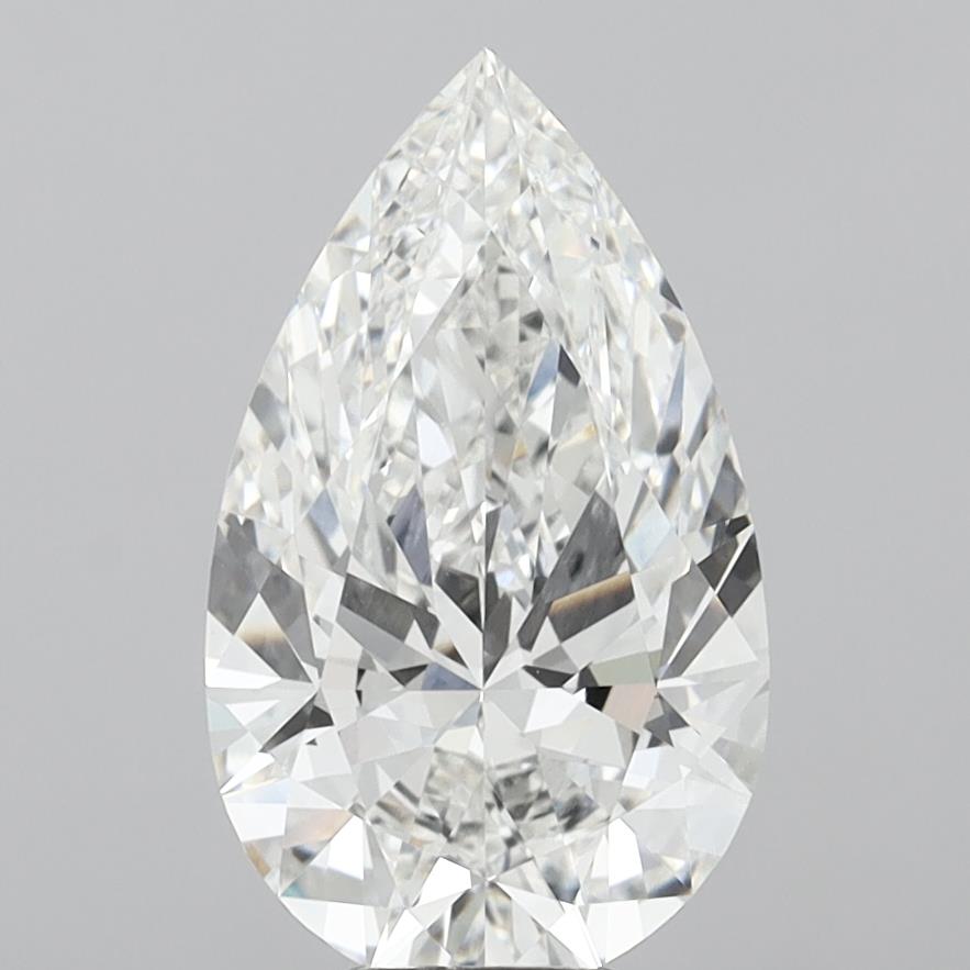 7.07 Carat Pear Shaped, Ideal Cut, F Color, VVS1 Clarity, IGI Certified Lab Grown Diamond
