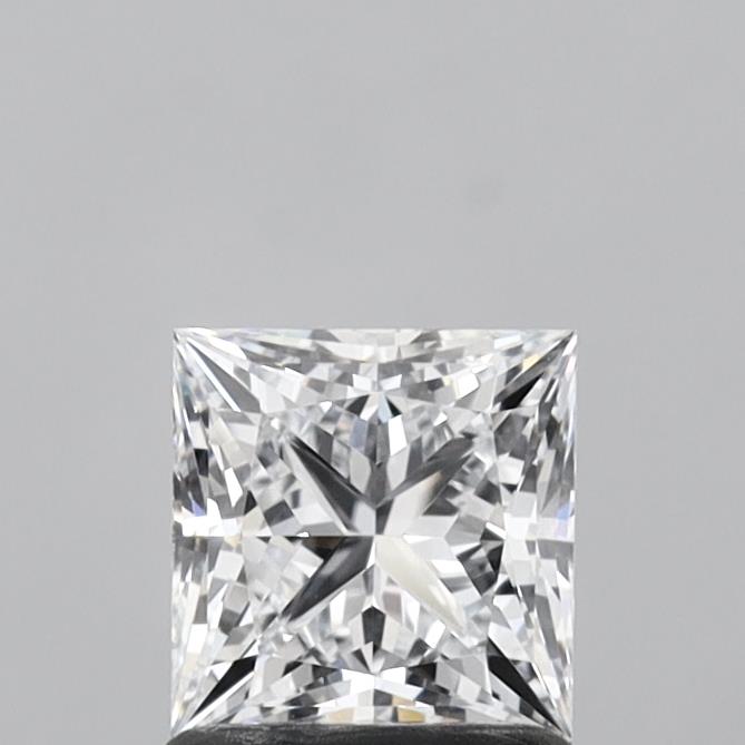 1.21 Carat Princess Shaped, Ideal Cut, D Color, VVS2 Clarity, IGI Certified Lab Grown Diamond