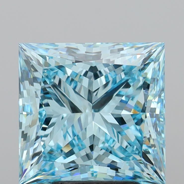 4.93 Carat Princess Shaped, Ideal Cut, VVS2 Clarity, IGI Certified Lab Grown Diamond