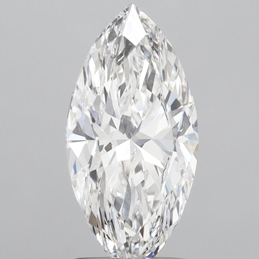 2.05 Carat Marquise Shaped, Ideal Cut, E Color, VVS2 Clarity, IGI Certified Lab Grown Diamond