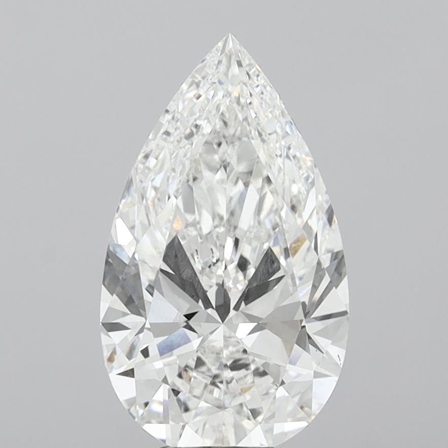 6.09 Carat Pear Shaped, Ideal Cut, F Color, VVS2 Clarity, IGI Certified Lab Grown Diamond