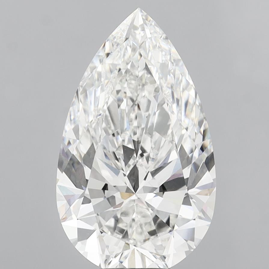 8.09 Carat Pear Shaped, Ideal Cut, F Color, VVS1 Clarity, IGI Certified Lab Grown Diamond