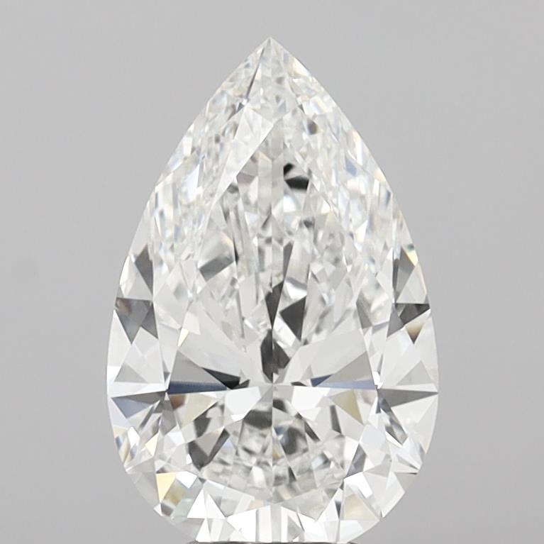 5.01 Carat Pear Shaped, Ideal Cut, F Color, VS1 Clarity, IGI Certified Lab Grown Diamond