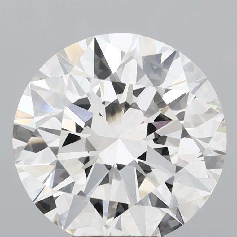 5.02 Carat Round Shaped, Excellent Cut, F Color, VVS2 Clarity, IGI Certified Lab Grown Diamond