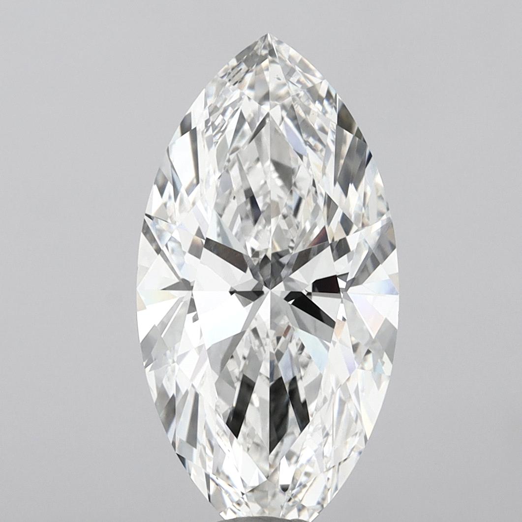 9.02 Carat Marquise Shaped, Ideal Cut, F Color, VVS2 Clarity, IGI Certified Lab Grown Diamond