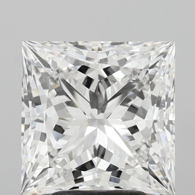 4.05 Carat Princess Shaped, Ideal Cut, E Color, VS1 Clarity, IGI Certified Lab Grown Diamond