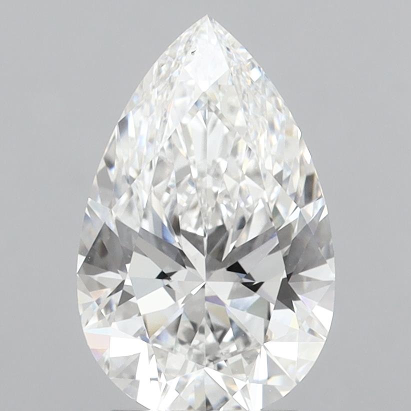 3.09 Carat Pear Shaped, Ideal Cut, E Color, VVS1 Clarity, IGI Certified Lab Grown Diamond
