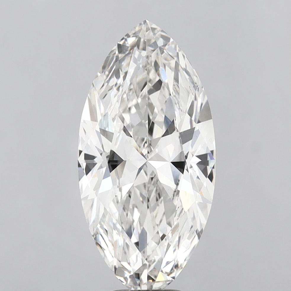 6.02 Carat Marquise Shaped, Ideal Cut, G Color, VVS2 Clarity, IGI Certified Lab Grown Diamond