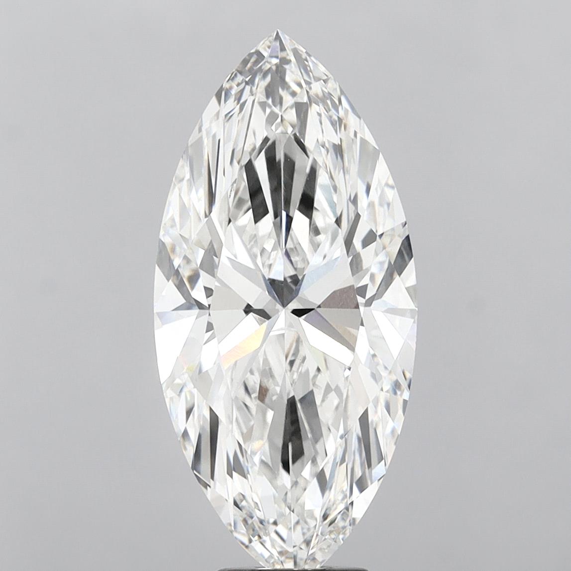 10.08 Carat Marquise Shaped, Ideal Cut, F Color, VVS2 Clarity, IGI Certified Lab Grown Diamond