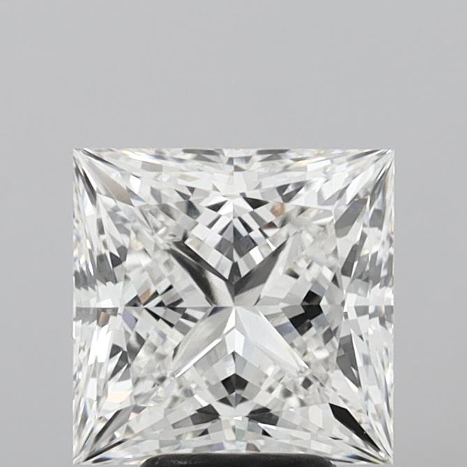 5.02 Carat Princess Shaped, Ideal Cut, F Color, VVS2 Clarity, IGI Certified Lab Grown Diamond