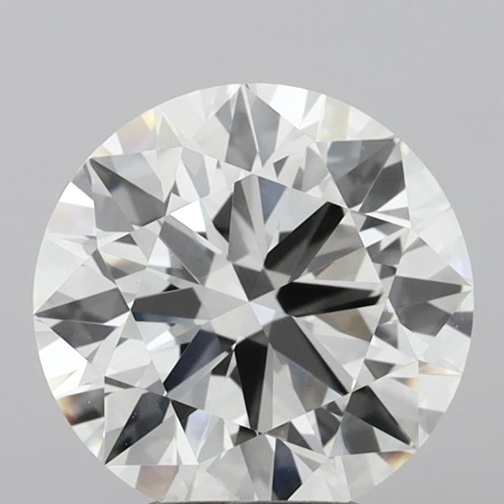 4.06 Carat Round Shaped, Ideal Cut, F Color, VVS2 Clarity, IGI Certified Lab Grown Diamond