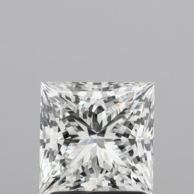 1.58 Carat Princess Shaped, Ideal Cut, E Color, VVS2 Clarity, IGI Certified Lab Grown Diamond