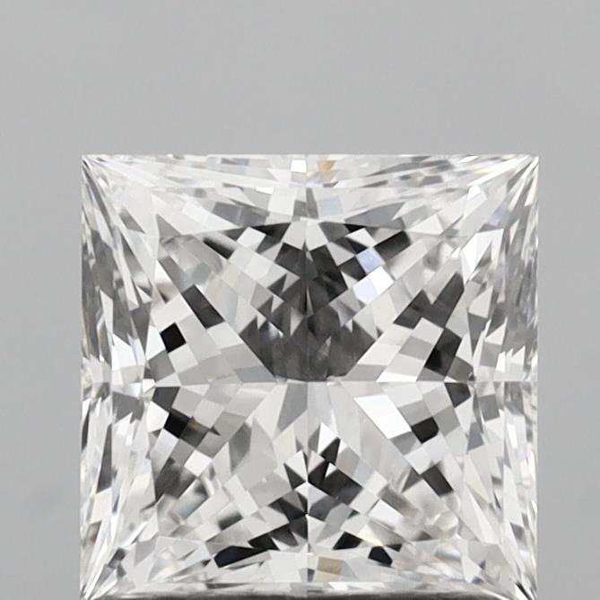 1.54 Carat Princess Shaped, Ideal Cut, F Color, VVS2 Clarity, IGI Certified Lab Grown Diamond