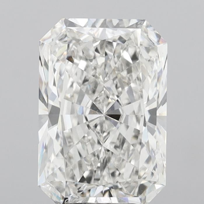 5.06 Carat Radiant Shaped, Ideal Cut, F Color, VVS2 Clarity, IGI Certified Lab Grown Diamond