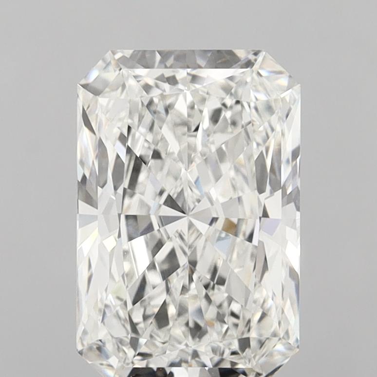 5.07 Carat Radiant Shaped, Ideal Cut, F Color, VVS2 Clarity, IGI Certified Lab Grown Diamond