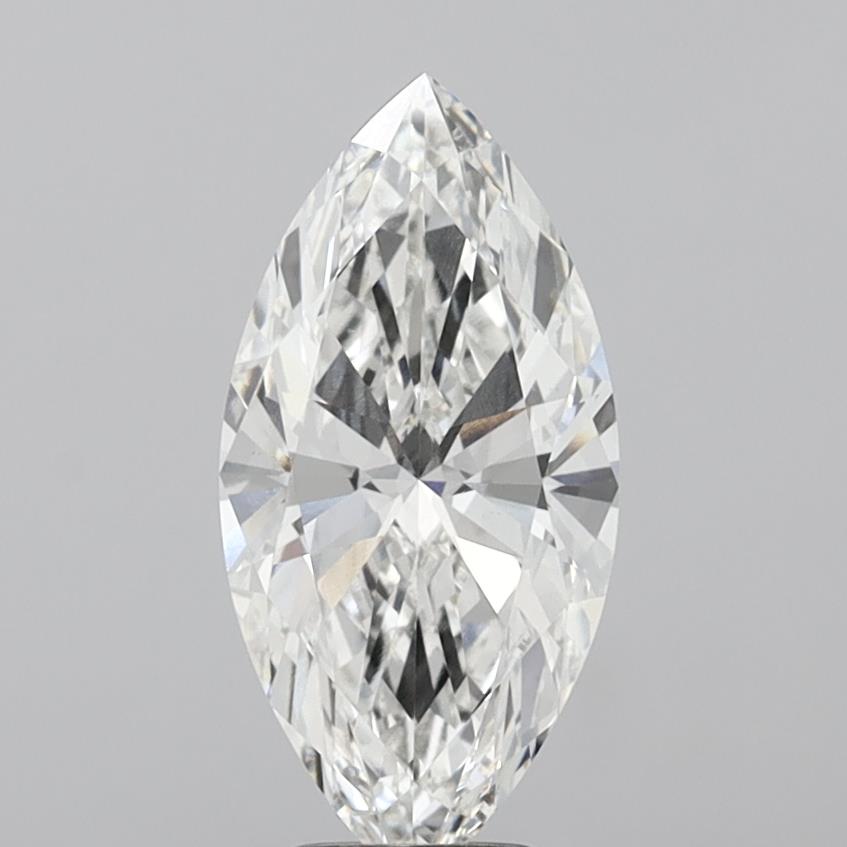 3.79 Carat Marquise Shaped, Excellent Cut, F Color, VVS2 Clarity, IGI Certified Lab Grown Diamond