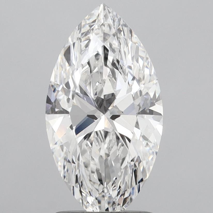 2.05 Carat Marquise Shaped, Ideal Cut, E Color, VVS2 Clarity, IGI Certified Lab Grown Diamond