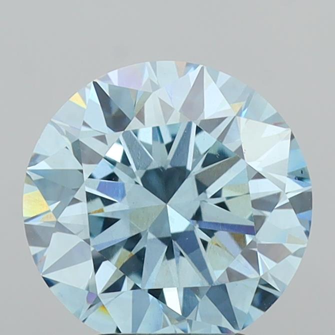 3.12 Carat Round Shaped, Excellent Cut, VS2 Clarity, IGI Certified Lab Grown Diamond
