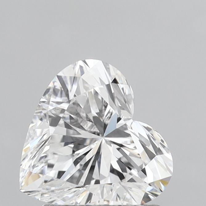 1.58 Carat Heart Shaped, Ideal Cut, D Color, VS1 Clarity, IGI Certified Lab Grown Diamond