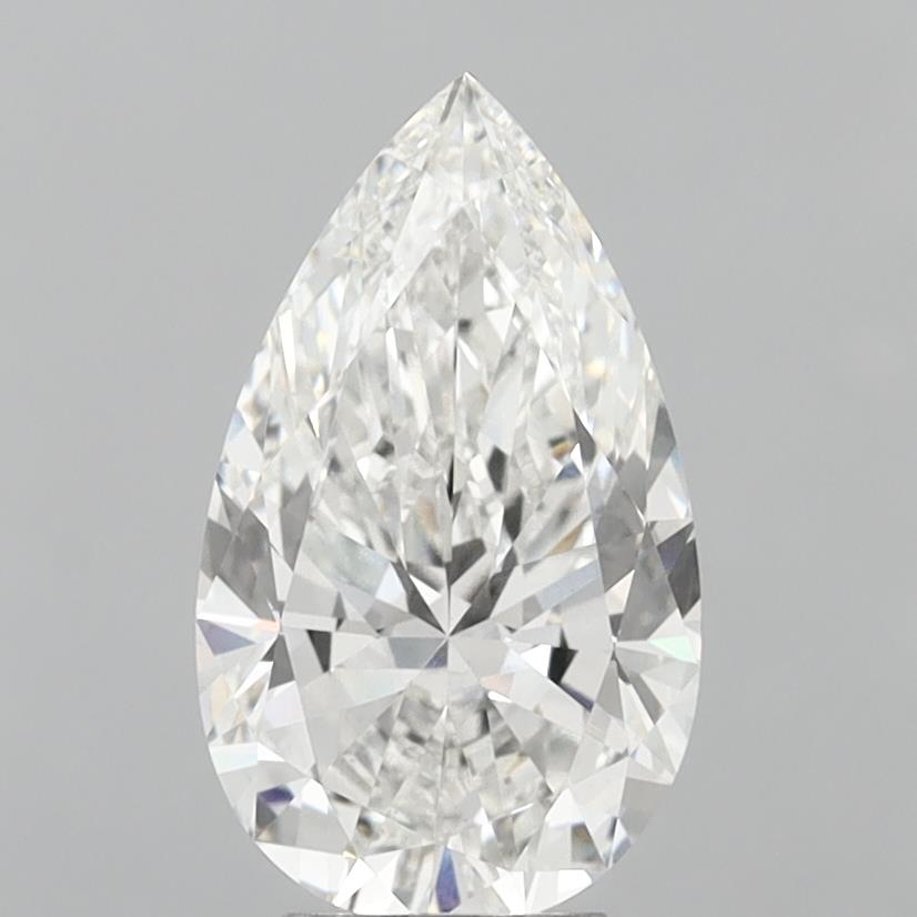 4.99 Carat Pear Shaped, Excellent Cut, F Color, VVS2 Clarity, IGI Certified Lab Grown Diamond