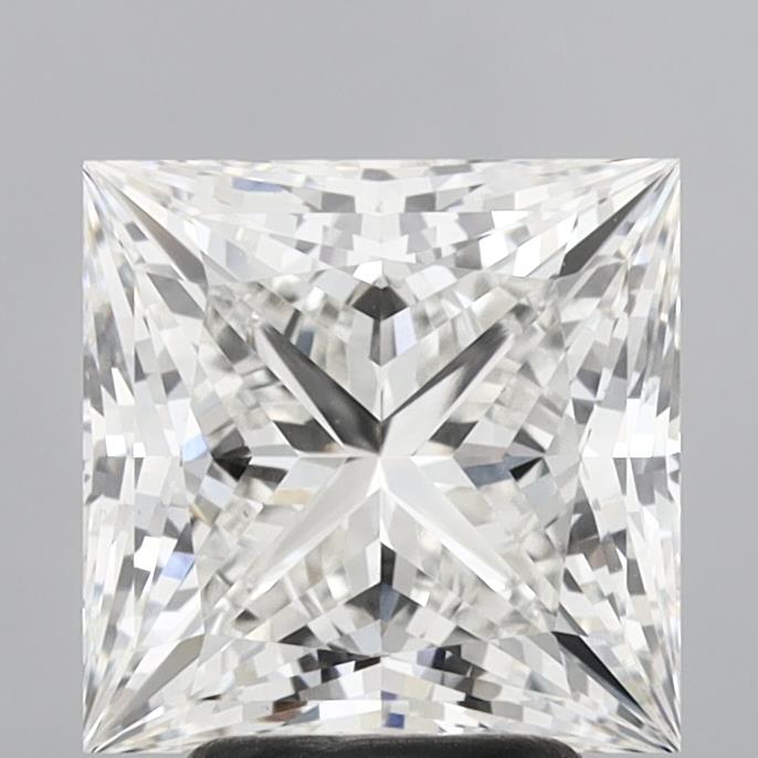 4.09 Carat Princess Shaped, Ideal Cut, G Color, VS1 Clarity, IGI Certified Lab Grown Diamond