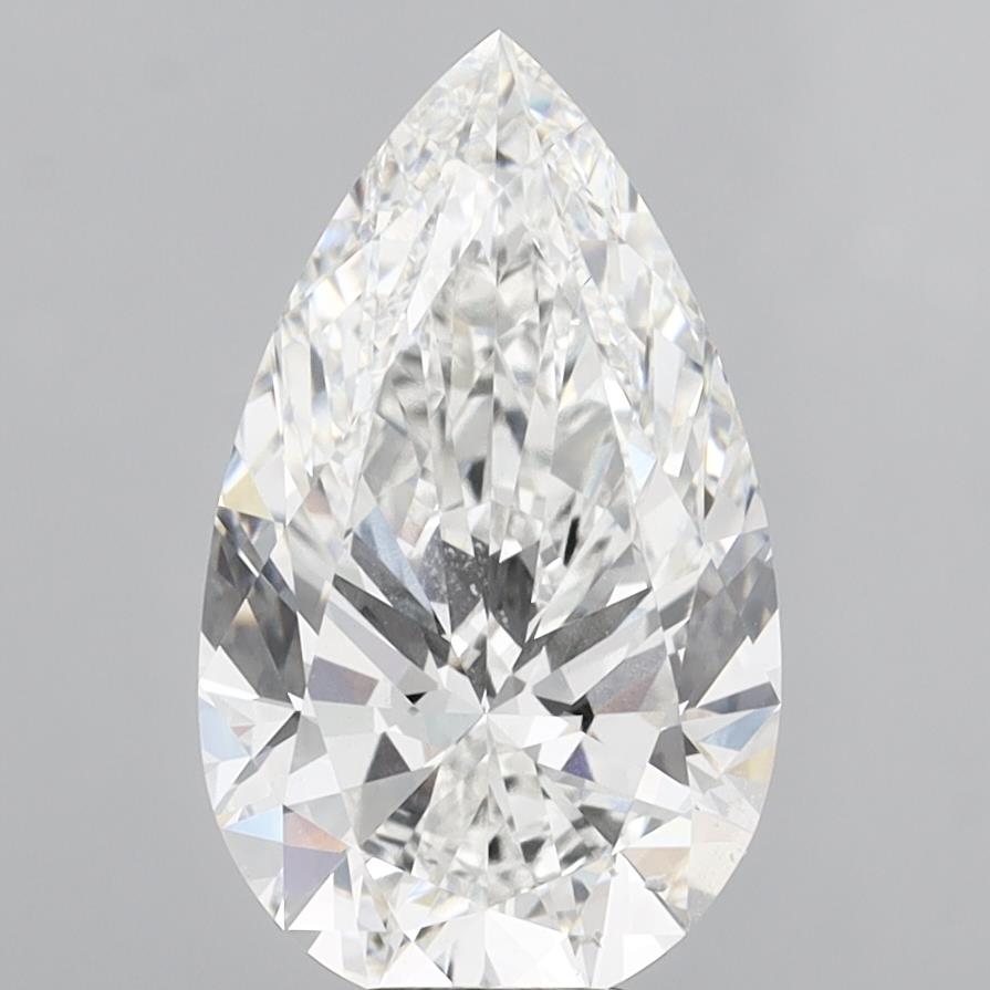 8.04 Carat Pear Shaped, Ideal Cut, E Color, VVS2 Clarity, IGI Certified Lab Grown Diamond