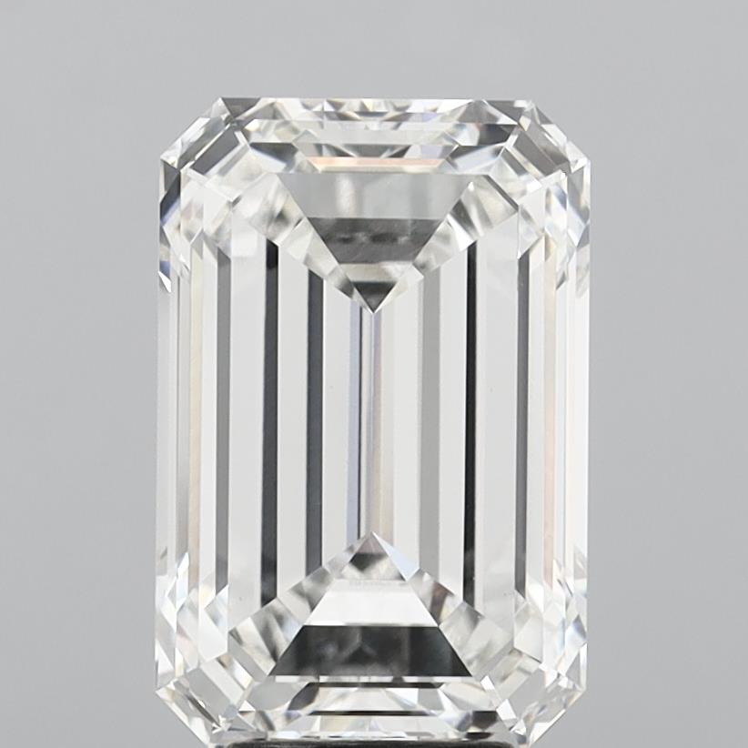 7.04 Carat Emerald Shaped, Ideal Cut, E Color, VVS2 Clarity, IGI Certified Lab Grown Diamond