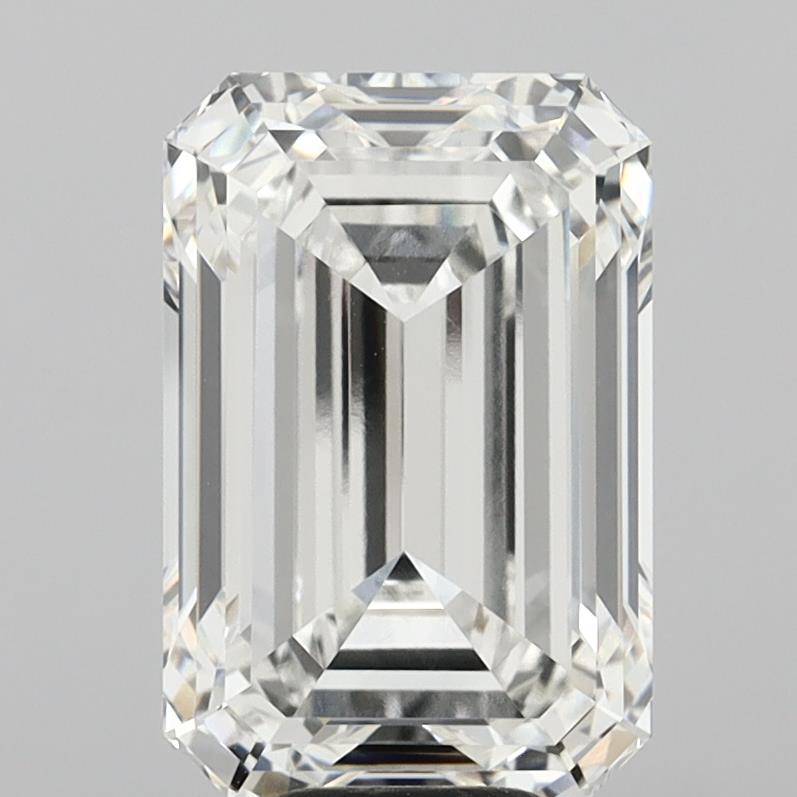 10.58 Carat Emerald Shaped, Ideal Cut, F Color, VVS2 Clarity, IGI Certified Lab Grown Diamond