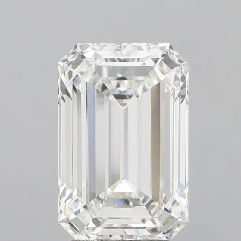 4.58 Carat Emerald Shaped, Ideal Cut, F Color, VS1 Clarity, IGI Certified Lab Grown Diamond