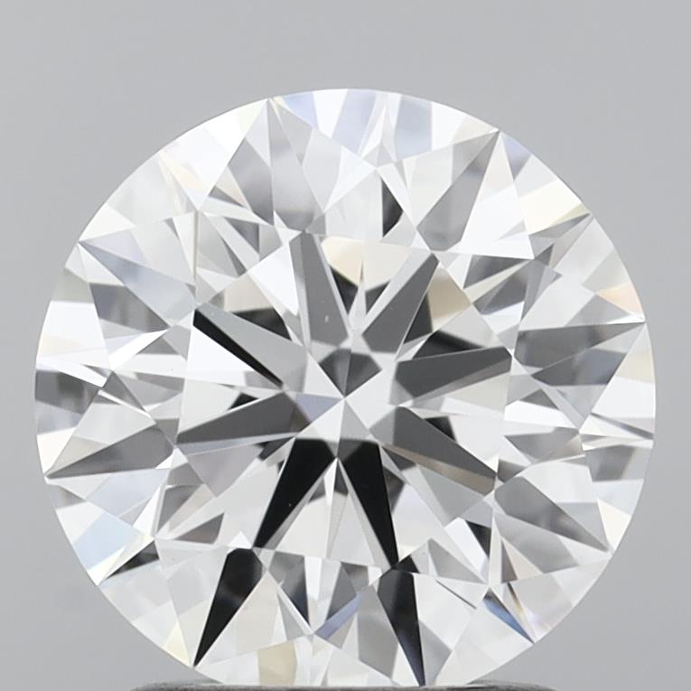 1.77 Carat Round Shaped, Ideal Cut, D Color, VVS2 Clarity, IGI Certified Lab Grown Diamond