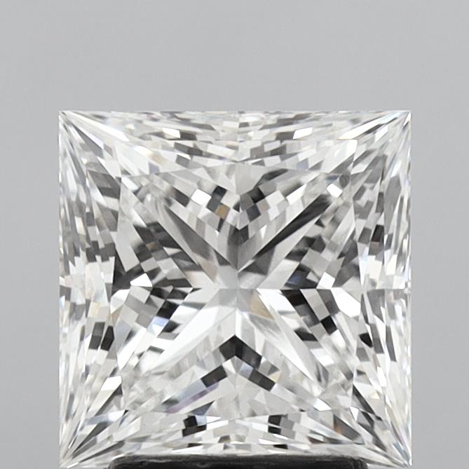 3.11 Carat Princess Shaped, Ideal Cut, E Color, VVS2 Clarity, IGI Certified Lab Grown Diamond