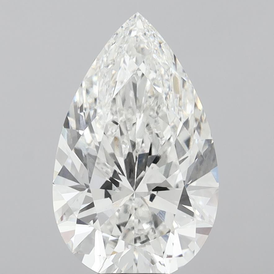 8.10 Carat Pear Shaped, Ideal Cut, F Color, VVS2 Clarity, IGI Certified Lab Grown Diamond