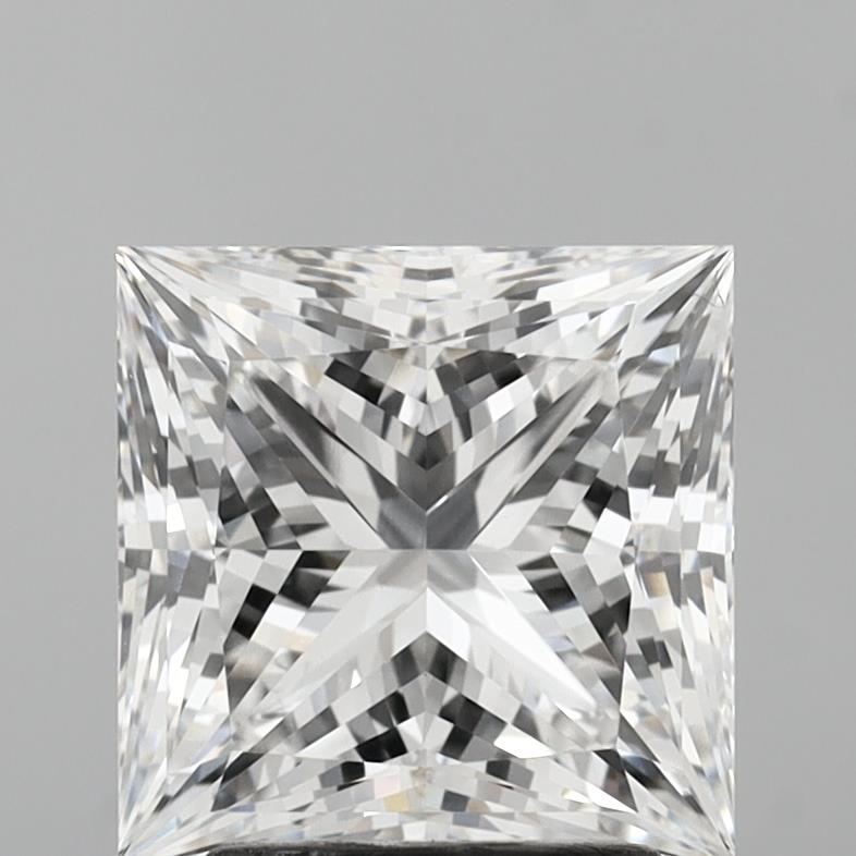 3.11 Carat Princess Shaped, Ideal Cut, D Color, VVS2 Clarity, IGI Certified Lab Grown Diamond